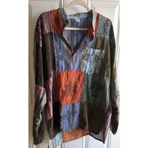 SIDDHARTHA Cotton Bohemian Zen Budha Multicolor Ralexd L/XL